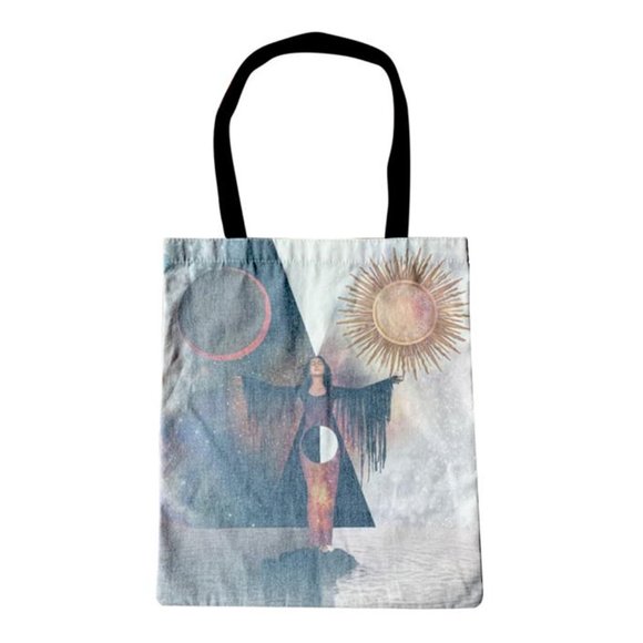 Cosmic Collage Tote Bag  - get FREE gift with purchase ($10 value) - Picture 2 of 5